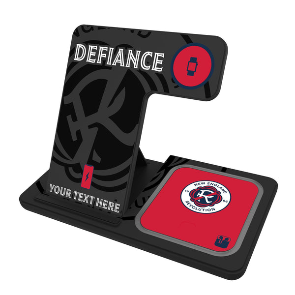 New England Revolution Personalized Tilt 3 in 1 Charging Station