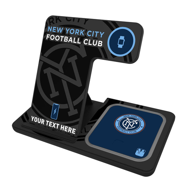 New York City FC Personalized Tilt 3 in 1 Charging Station