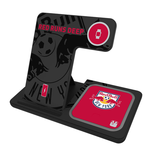 New York Red Bulls Monocolor Tilt 3 in 1 Charging Station
