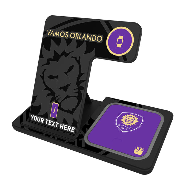 Orlando City Soccer Club Personalized Tilt 3 in 1 Charging Station