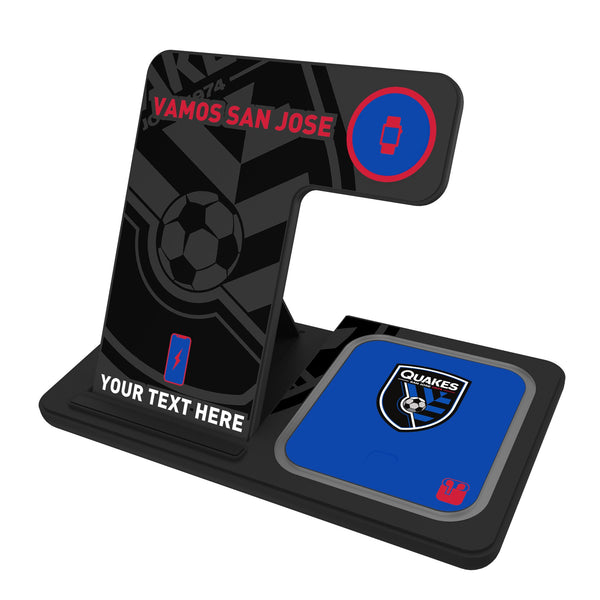 San Jose Earthquakes Personalized Tilt 3 in 1 Charging Station
