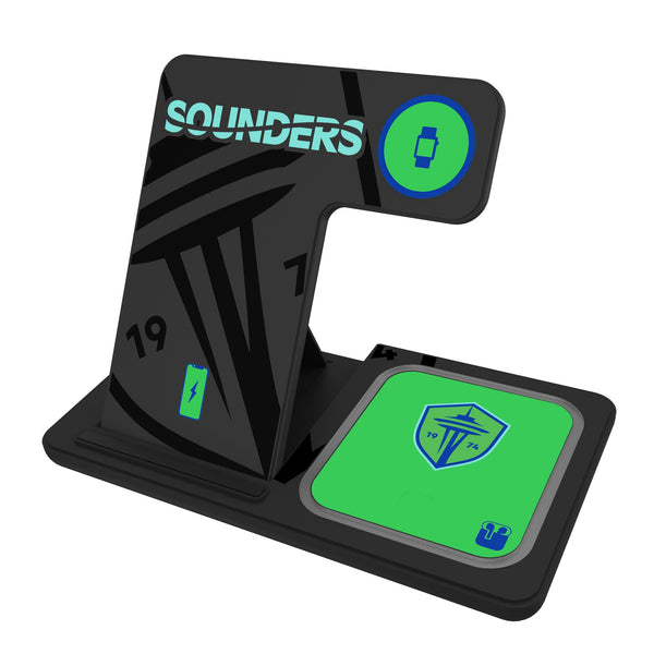 Seattle Sounders FC Monocolor Tilt 3 in 1 Charging Station
