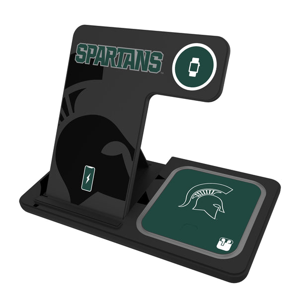 Michigan State University Spartans Monocolor Tilt 3 in 1 Charging Station
