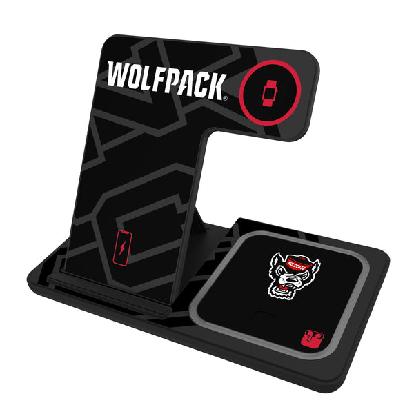 North Carolina State University Wolfpack Monocolor Tilt 3 in 1 Charging Station