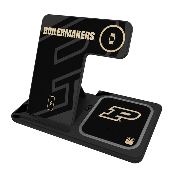 Purdue University Boilermakers Monocolor Tilt 3 in 1 Charging Station