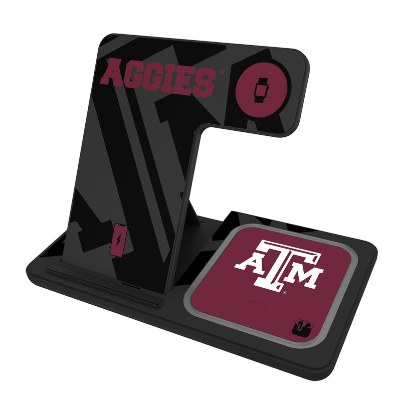 Texas A&M University Aggies Monocolor Tilt 3 in 1 Charging Station