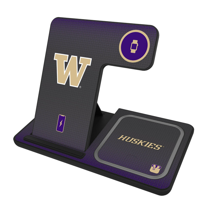 University of Washington Huskies Linen 3 in 1 Charging Station