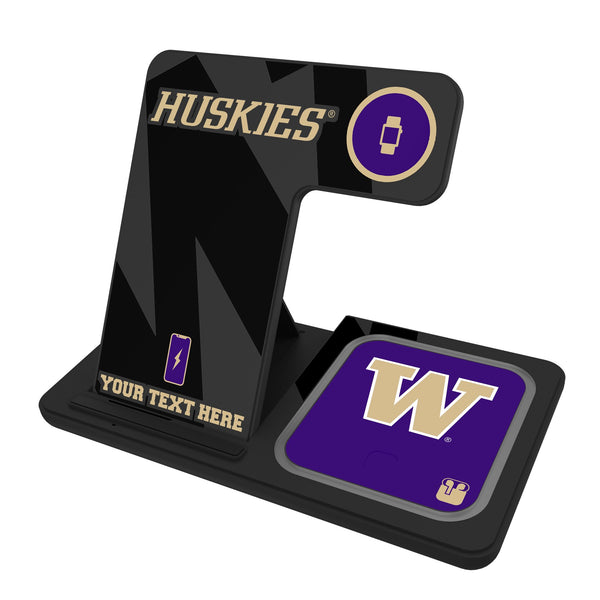 University of Washington Huskies Personalized Tilt 3 in 1 Charging Station
