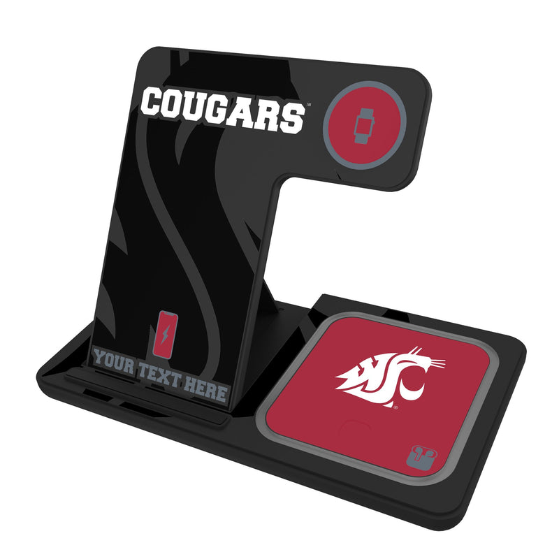 Washington State University Cougars Personalized Tilt 3 in 1 Charging Station