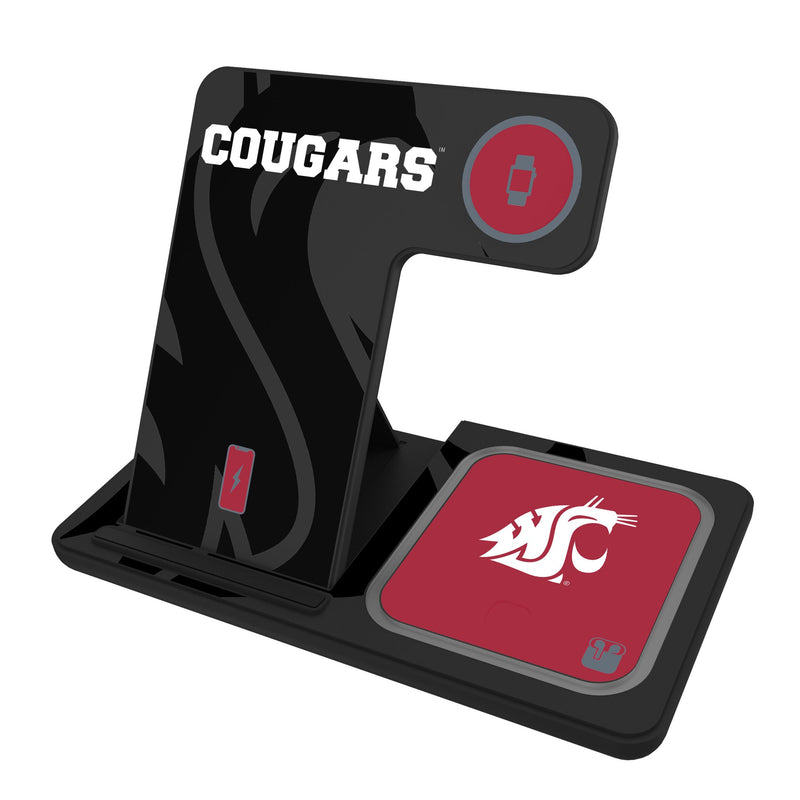 Washington State University Cougars Monocolor Tilt 3 in 1 Charging Station