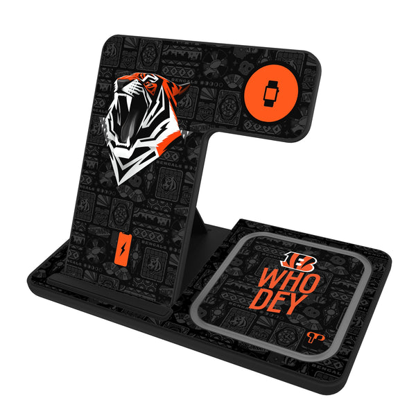 Cincinnati Bengals 2024 Illustrated Limited Edition 3 in 1 Charging Station
