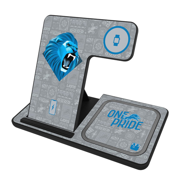 Detroit Lions 2024 Illustrated Limited Edition 3 in 1 Charging Station