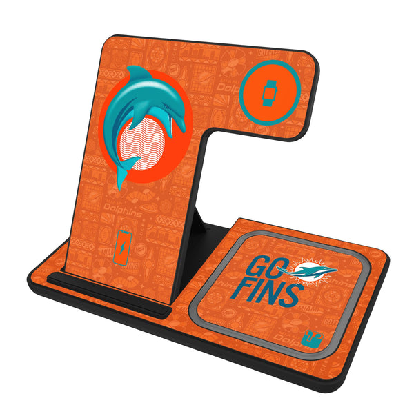 Miami Dolphins 2024 Illustrated Limited Edition 3 in 1 Charging Station