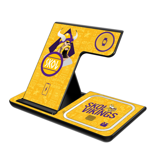Minnesota Vikings 2024 Illustrated Limited Edition 3 in 1 Charging Station