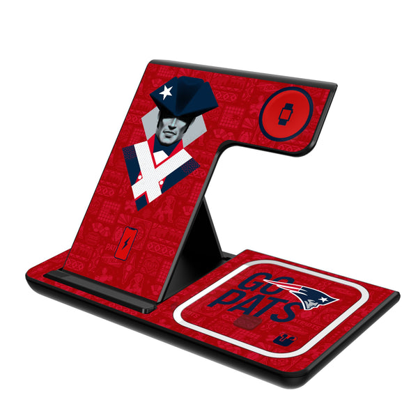New England Patriots 2024 Illustrated Limited Edition 3 in 1 Charging Station