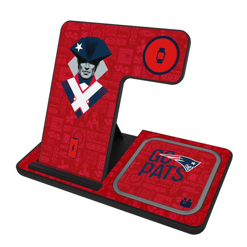 New England Patriots 2024 Illustrated Limited Edition 3 in 1 Charging Station