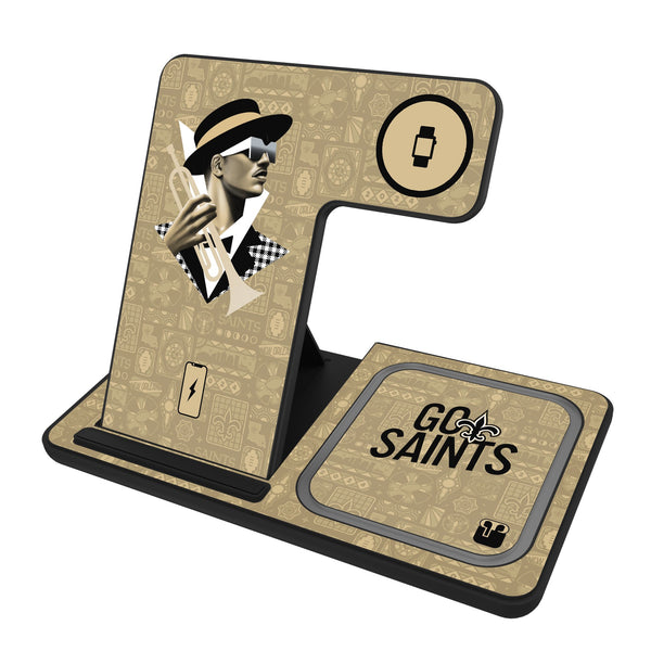 New Orleans Saints 2024 Illustrated Limited Edition 3 in 1 Charging Station
