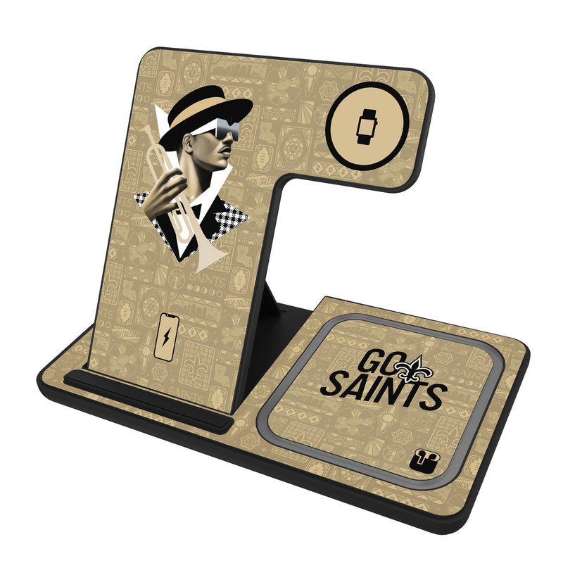 New Orleans Saints 2024 Illustrated Limited Edition 3 in 1 Charging Station