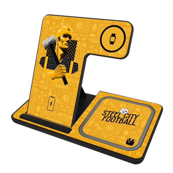 Pittsburgh Steelers 2024 Illustrated Limited Edition 3 in 1 Charging Station