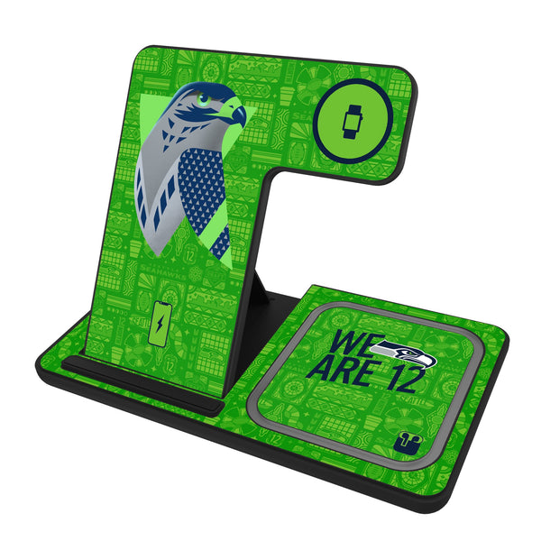 Seattle Seahawks 2024 Illustrated Limited Edition 3 in 1 Charging Station
