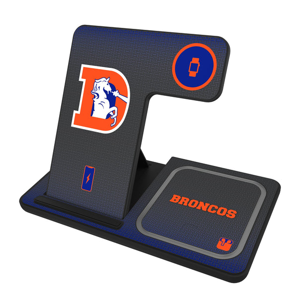 Denver Broncos 1993-1996 Historic Collection Linen 3 in 1 Charging Station