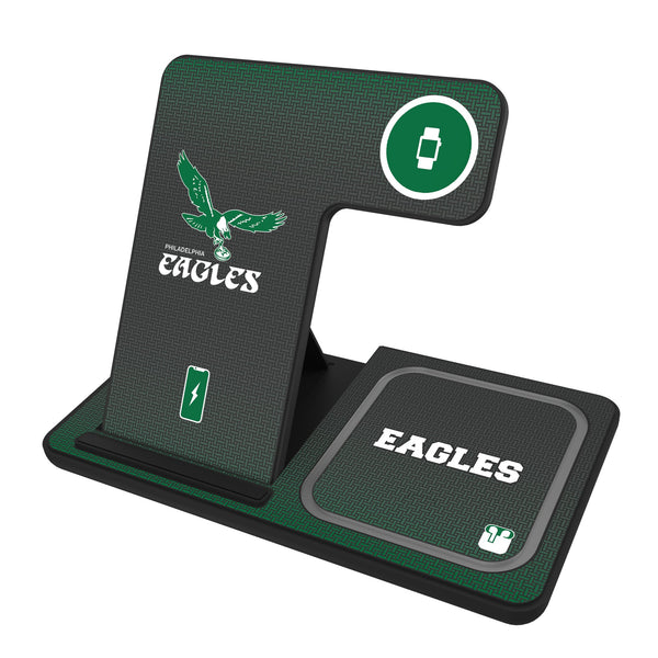 Philadelphia Eagles 1973-1995 Historic Collection Linen 3 in 1 Charging Station