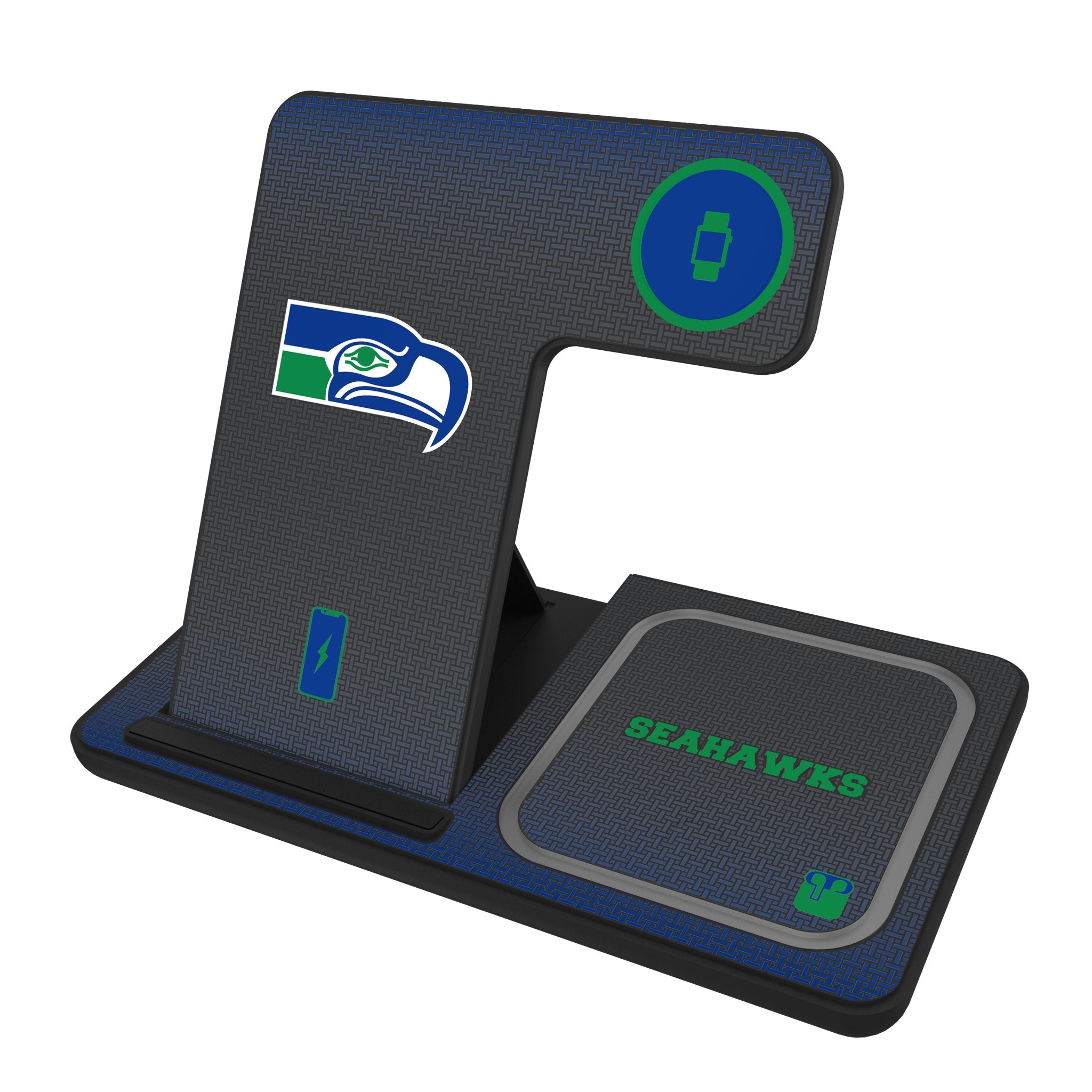 Seattle Seahawks Historic Collection Linen 3 in 1 Charging Station