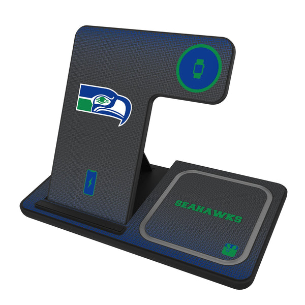 Seattle Seahawks Historic Collection Linen 3 in 1 Charging Station