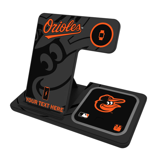 Baltimore Orioles Personalized Tilt 3 in 1 Charging Station