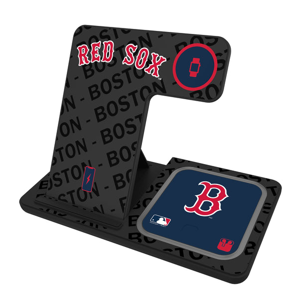 Boston Red Sox Monocolor Tilt 3 in 1 Charging Station