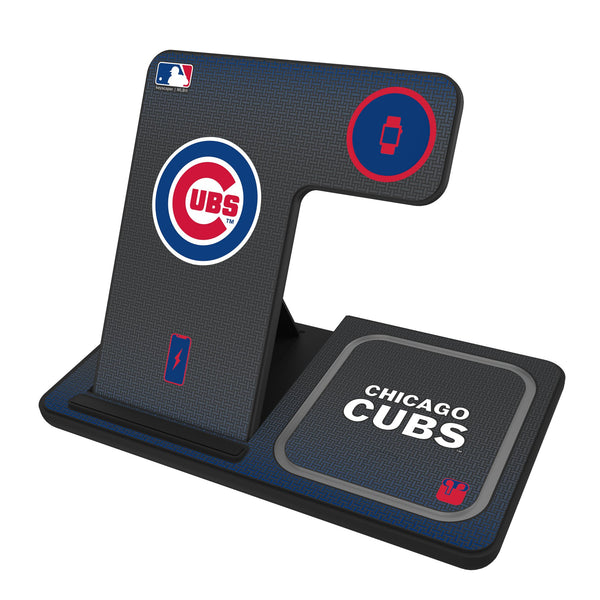 Chicago Cubs Linen 3 in 1 Charging Station