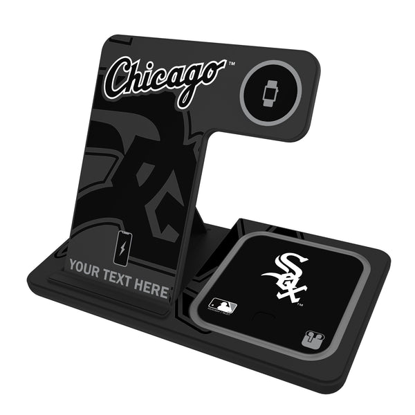 Chicago White Sox Personalized Tilt 3 in 1 Charging Station