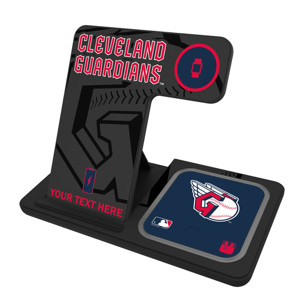 Cleveland Guardians Personalized Tilt 3 in 1 Charging Station