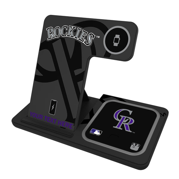 Colorado Rockies Personalized Tilt 3 in 1 Charging Station