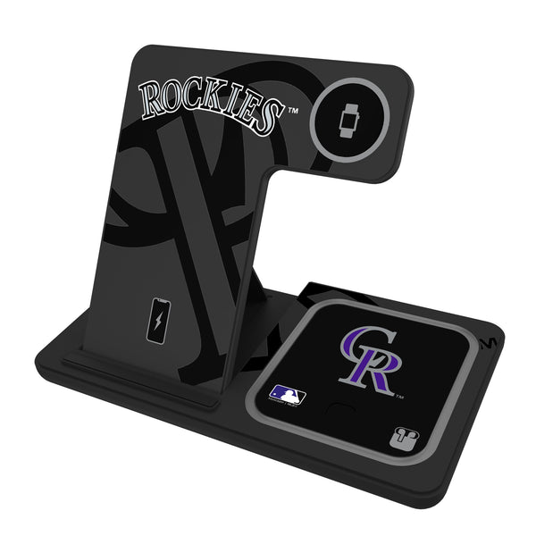 Colorado Rockies Monocolor Tilt 3 in 1 Charging Station