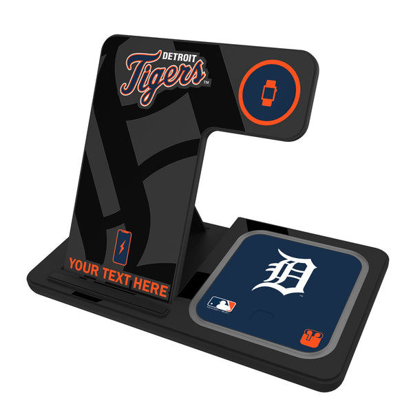 Detroit Tigers Personalized Tilt 3 in 1 Charging Station