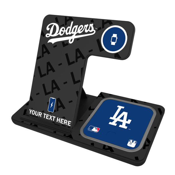 LA Dodgers Personalized Tilt 3 in 1 Charging Station