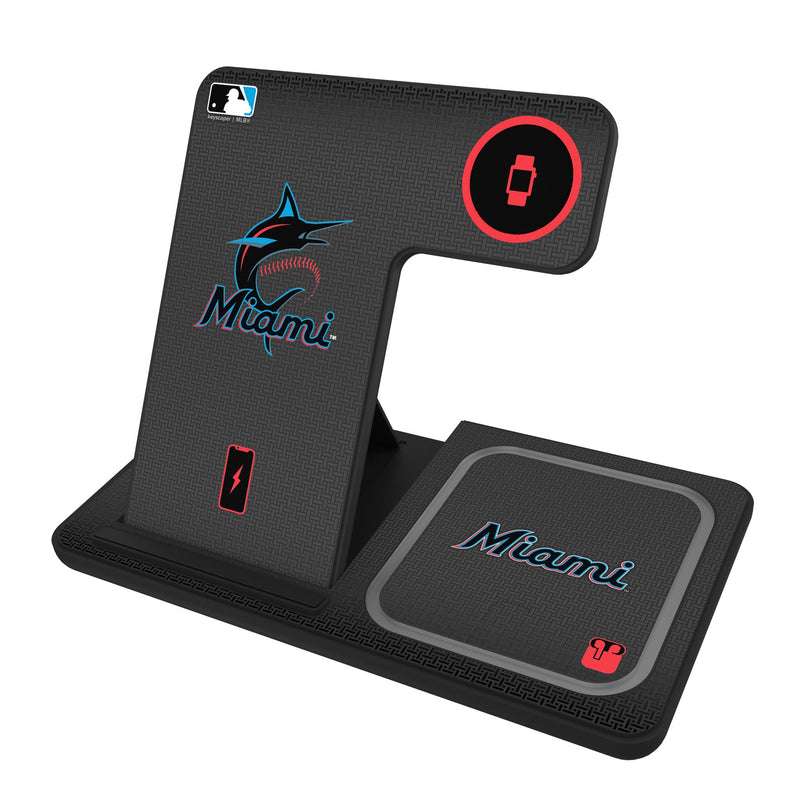 Miami Marlins Linen 3 in 1 Charging Station