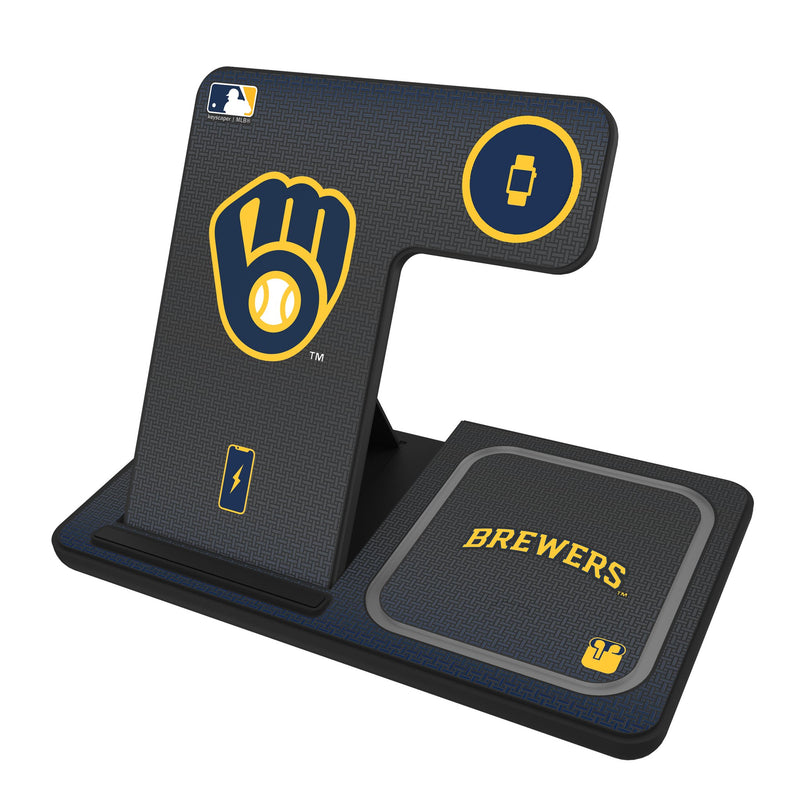 Milwaukee Brewers Linen 3 in 1 Charging Station