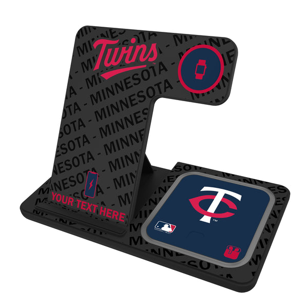 Minnesota Twins Personalized Tilt 3 in 1 Charging Station