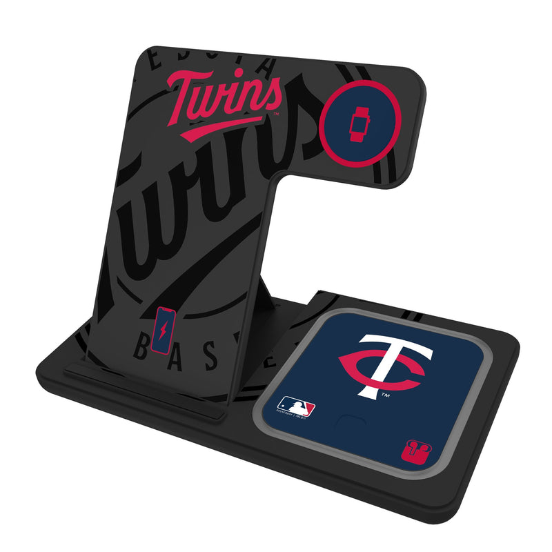 Minnesota Twins Monocolor Tilt 3 in 1 Charging Station