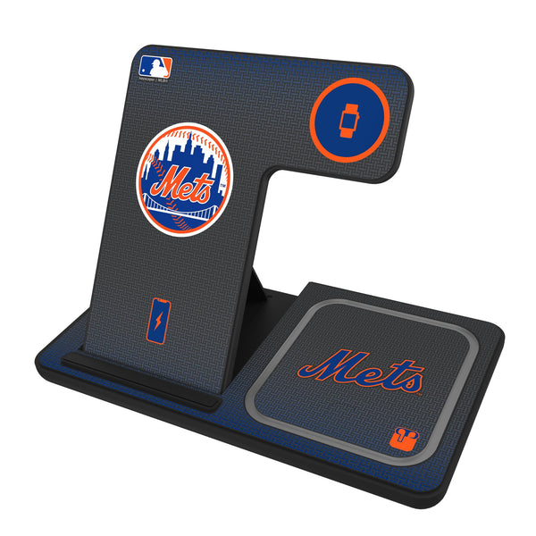 New York Mets Linen 3 in 1 Charging Station