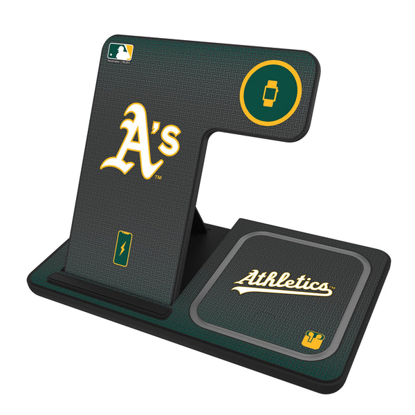 Oakland Athletics Linen 3 in 1 Charging Station