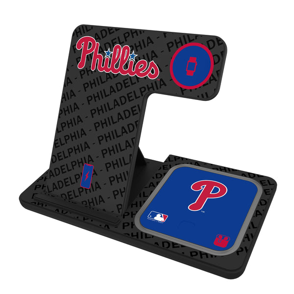 Philadelphia Phillies Monocolor Tilt 3 in 1 Charging Station