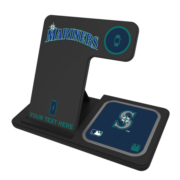 Seattle Mariners Personalized Tilt 3 in 1 Charging Station
