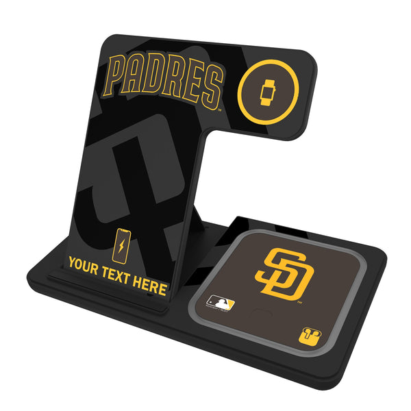 San Diego Padres Personalized Tilt 3 in 1 Charging Station
