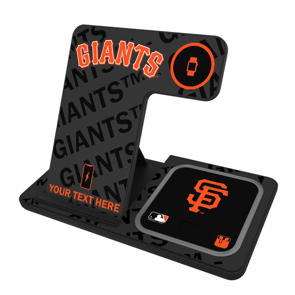 San Francisco Giants Personalized Tilt 3 in 1 Charging Station