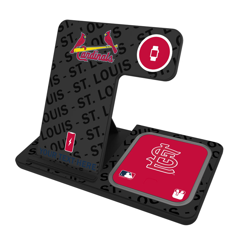 St Louis Cardinals Personalized Tilt 3 in 1 Charging Station