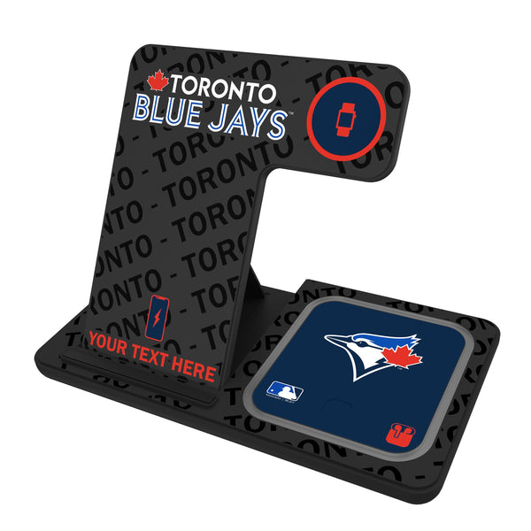 Toronto Blue Jays Personalized Tilt 3 in 1 Charging Station