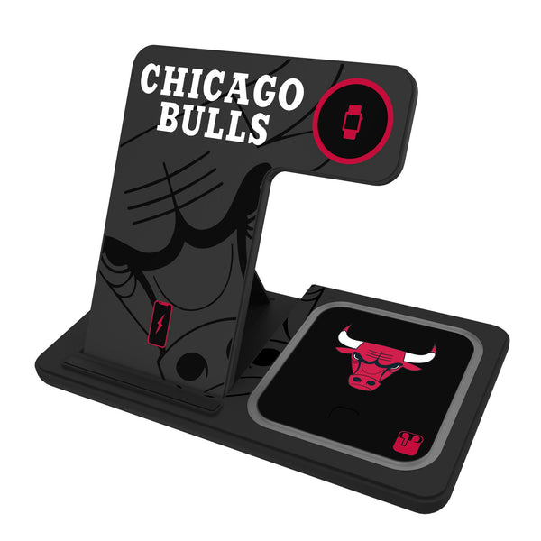 Chicago Bulls Monocolor Tilt 3 in 1 Charging Station